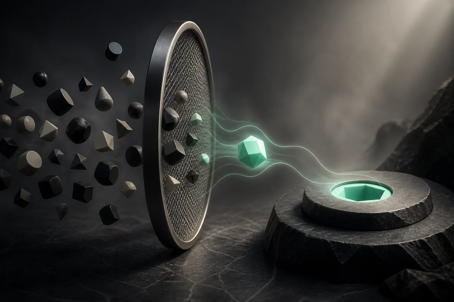 Dreamlike scene showing true customer fit emerging beyond a simple filter